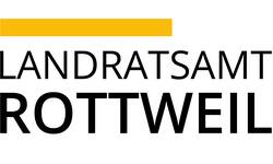 Logo des Landratsamt Rottweil mit den Farben weiß, schwarz und gelb